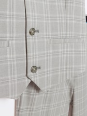 River Island Grey Chrome Boys Check Waistcoat Set - Image 4 of 5