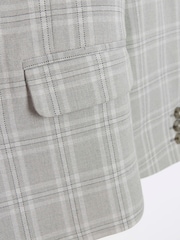 River Island Grey Chrome Boys Check Waistcoat Set - Image 5 of 5