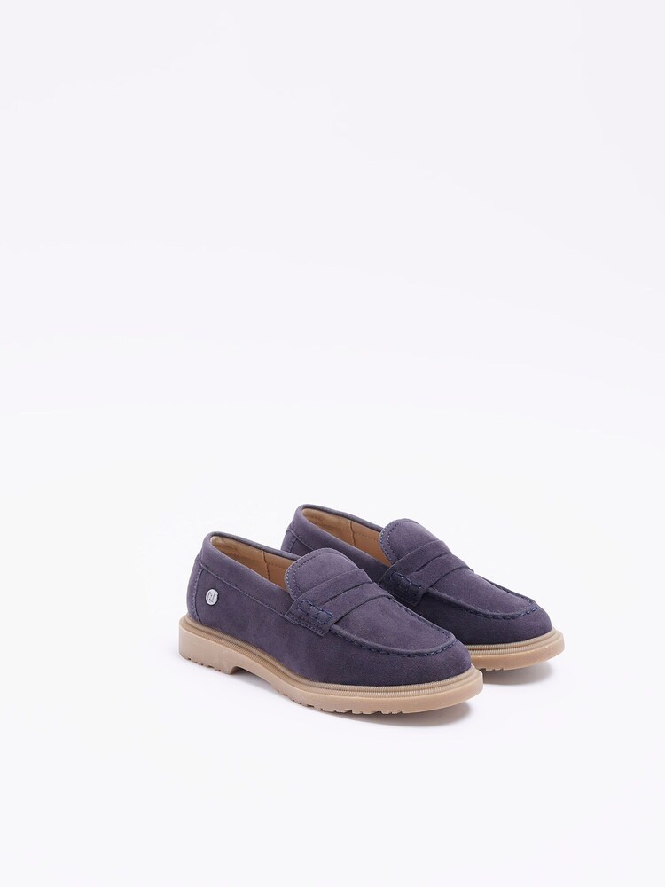 River Island ネイビーブルー エプロン ペニーローファー - 画像 2 / 5