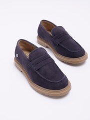 River Island ネイビーブルー エプロン ペニーローファー - 画像 4 / 5