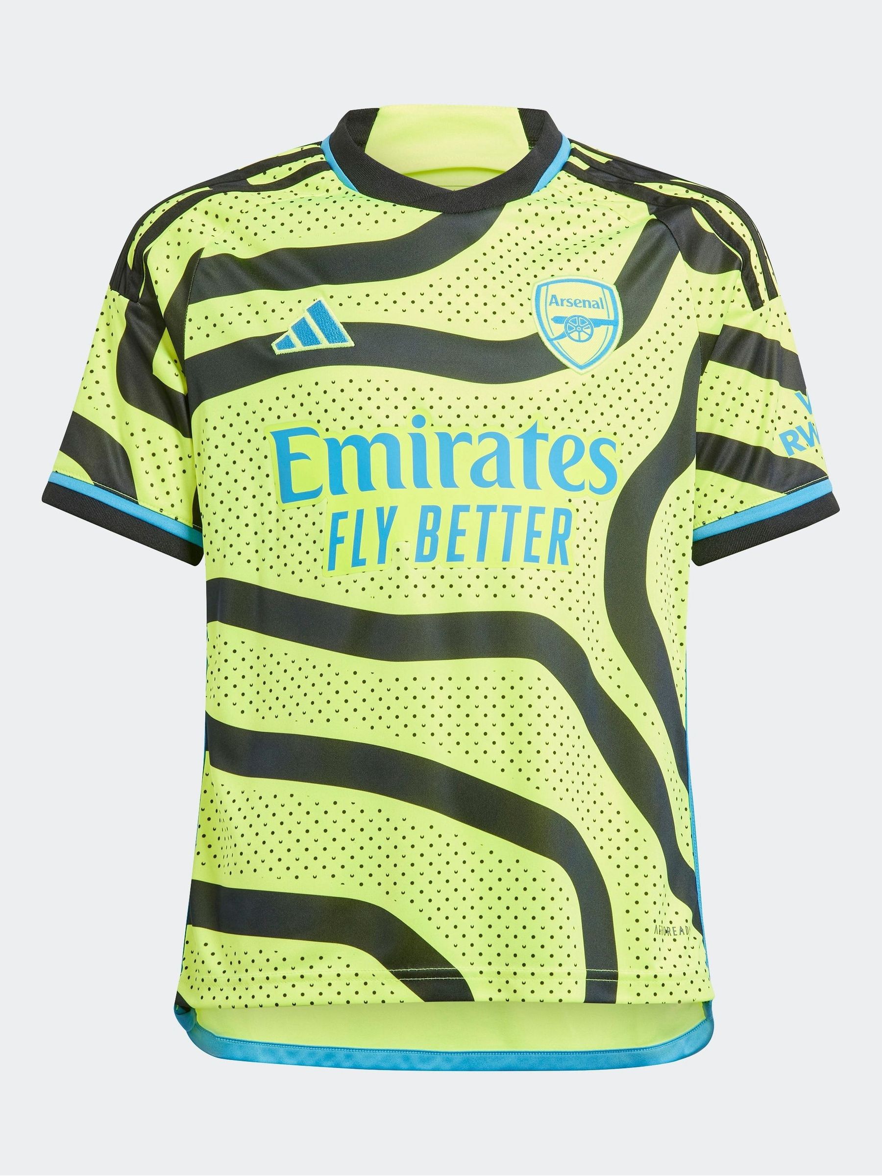 Buy adidas Neon Sport Performance Junior Arsenal 23 24 Away Jersey from Next Luxembourg