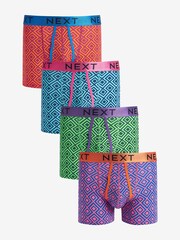 Bold Geo 4 pack A-Front Boxers - Image 1 of 7