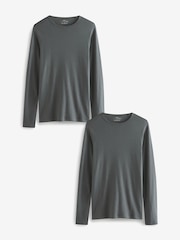 Grey 2 Pack Thermal Long Sleeve Top - Image 10 of 14