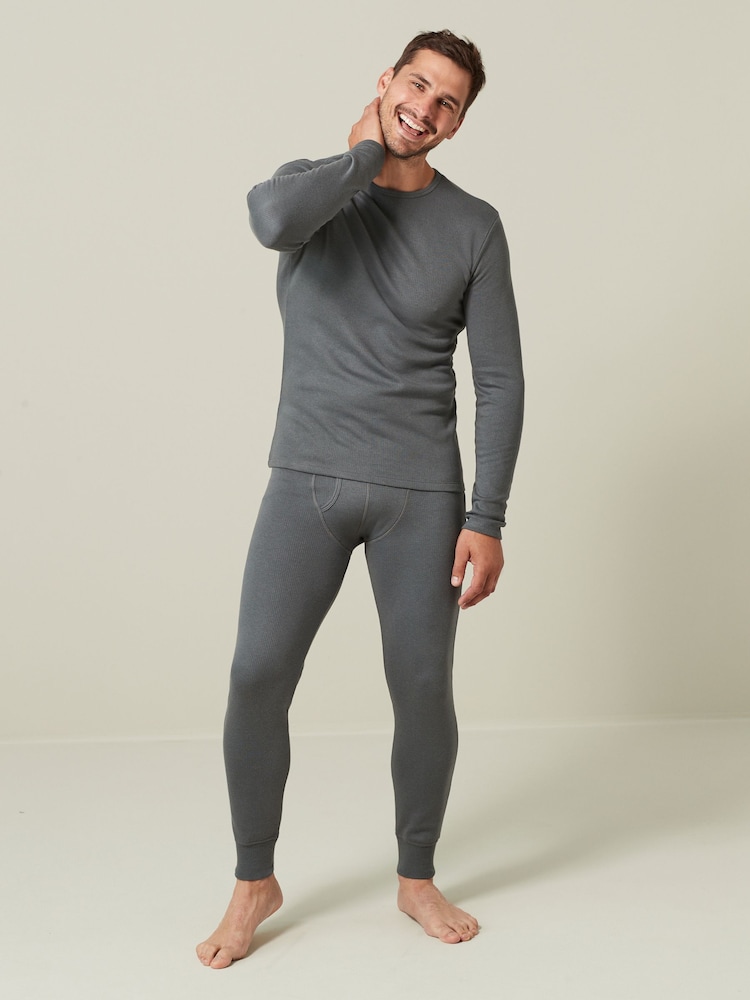 Grey 2 Pack Thermal Long Sleeve Top - Image 2 of 14