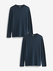 Navy 2 Pack Thermal Long Sleeve Top - Image 9 of 13