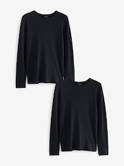 Black Long Sleeve Thermogen Tops 2 Pack - Image 1 of 12