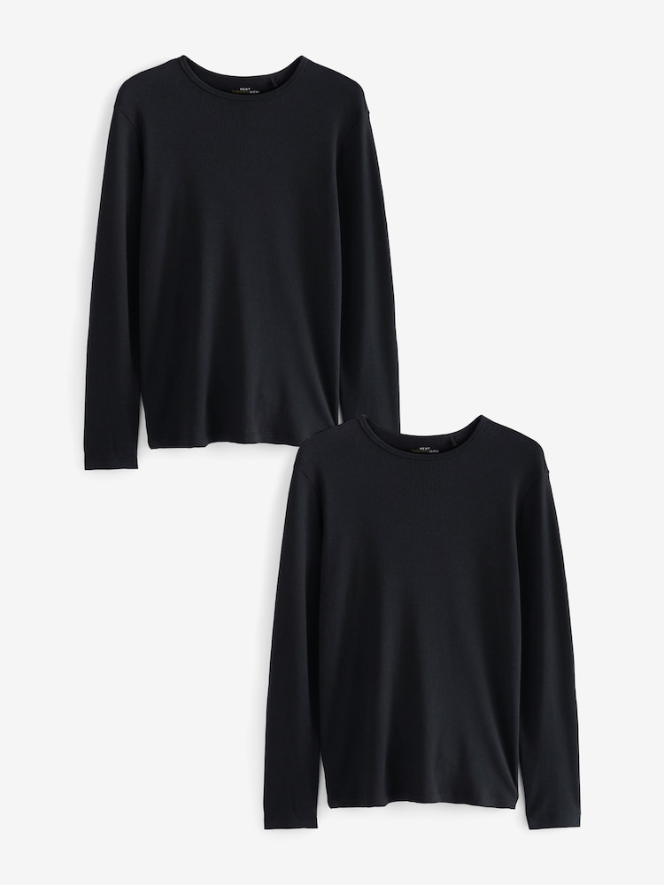 Black Long Sleeve Thermogen Tops 2 Pack - Image 1 of 12