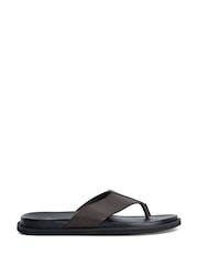 Dune London Brown Irvin Smart Sandals - Image 1 of 5