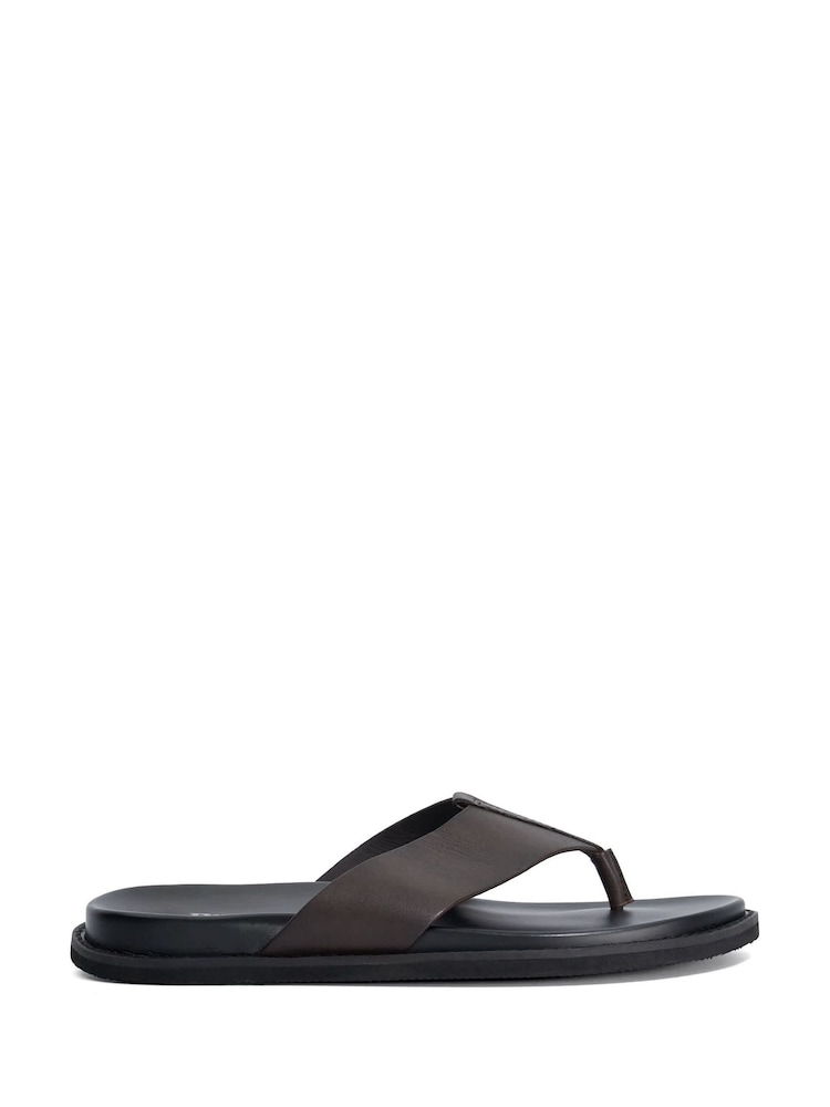 Dune London Brown Irvin Smart Sandals - Image 1 of 5