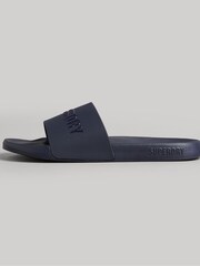 Superdry Blue Code Logo Vegan Pool Sliders - Image 2 of 4
