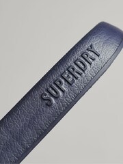 Superdry Blue Code Logo Vegan Pool Sliders - Image 3 of 4