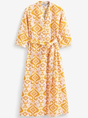 Dream Yellow Ikigai Print Midi Dress - Image 4 of 4