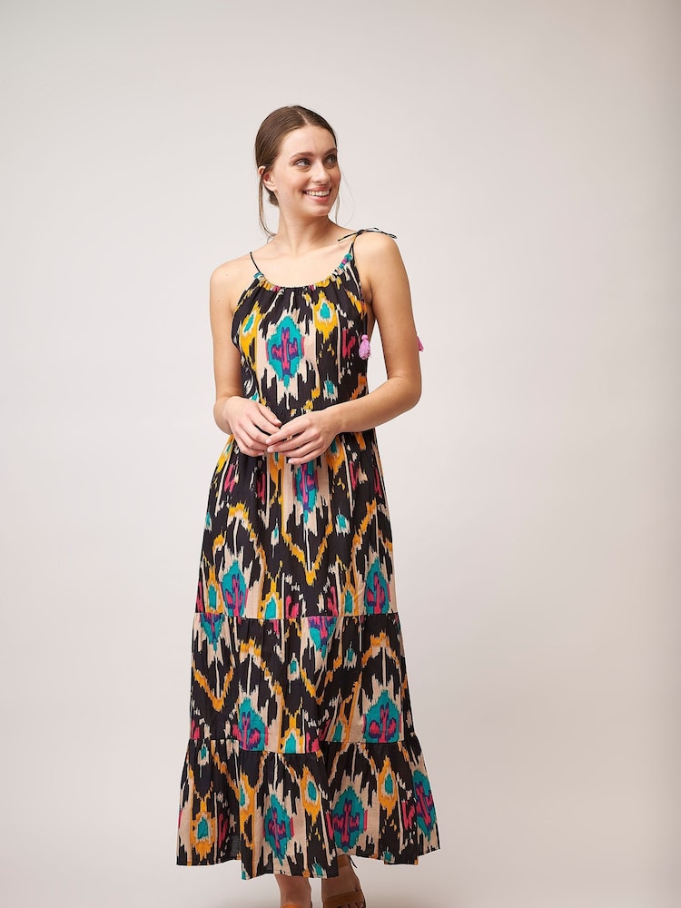 Dream Black Printed Saima Maxi Dress - Image 1 of 2