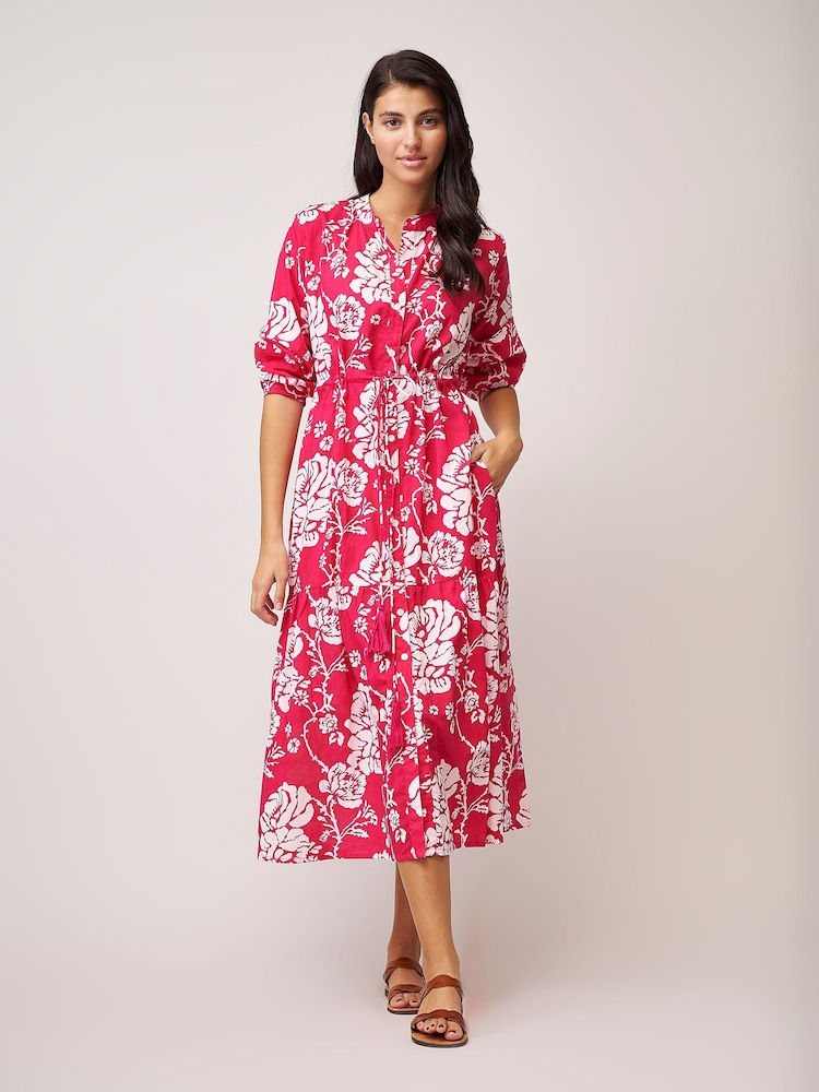 Dream Red Tuscany Button Down Maxi Dress - Image 1 of 1