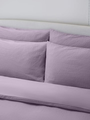 Jasper Conran London Lavender Soft Textured Dobby Weave 100% Cotton Duvet Cover and Pillowcase Set - Image 2 of 6