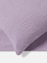 Jasper Conran London Lavender Soft Textured Dobby Weave 100% Cotton Duvet Cover and Pillowcase Set - Image 5 of 6