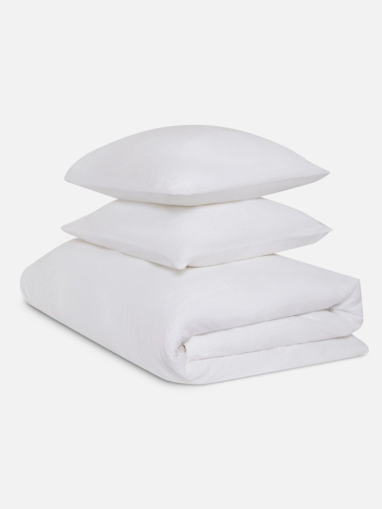 Jasper Conran London Lavender Soft Textured Dobby Weave 100% Cotton Duvet Cover and Pillowcase Set - Image 6 of 6