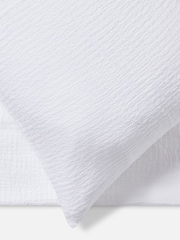 Jasper Conran London White Soft Textured Dobby Weave 100% Cotton Duvet Cover and Pillowcase Set - Image 5 of 5