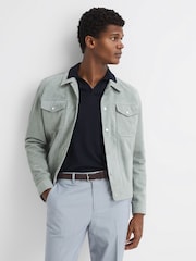 Reiss Chocolate Dante Suede Belt - Image 2 of 4