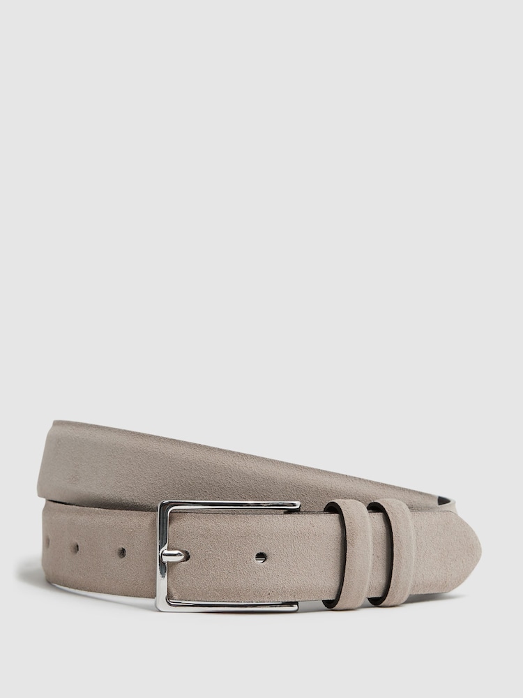 Reiss Stone Dante Suede Belt - Image 1 of 4