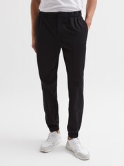 Reiss Black Lemar Technical Trousers - Image 1 of 6