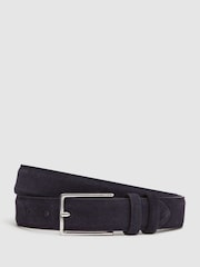 Reiss Navy Dante Suede Belt - Image 1 of 4