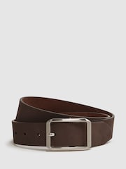 حزام جلد نبك على الوجهين Rowan من Reiss - Image 1 of 5