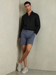 Reiss Airforce Blue Wicket S Short Length Casual Chino Shorts - Image 1 of 5