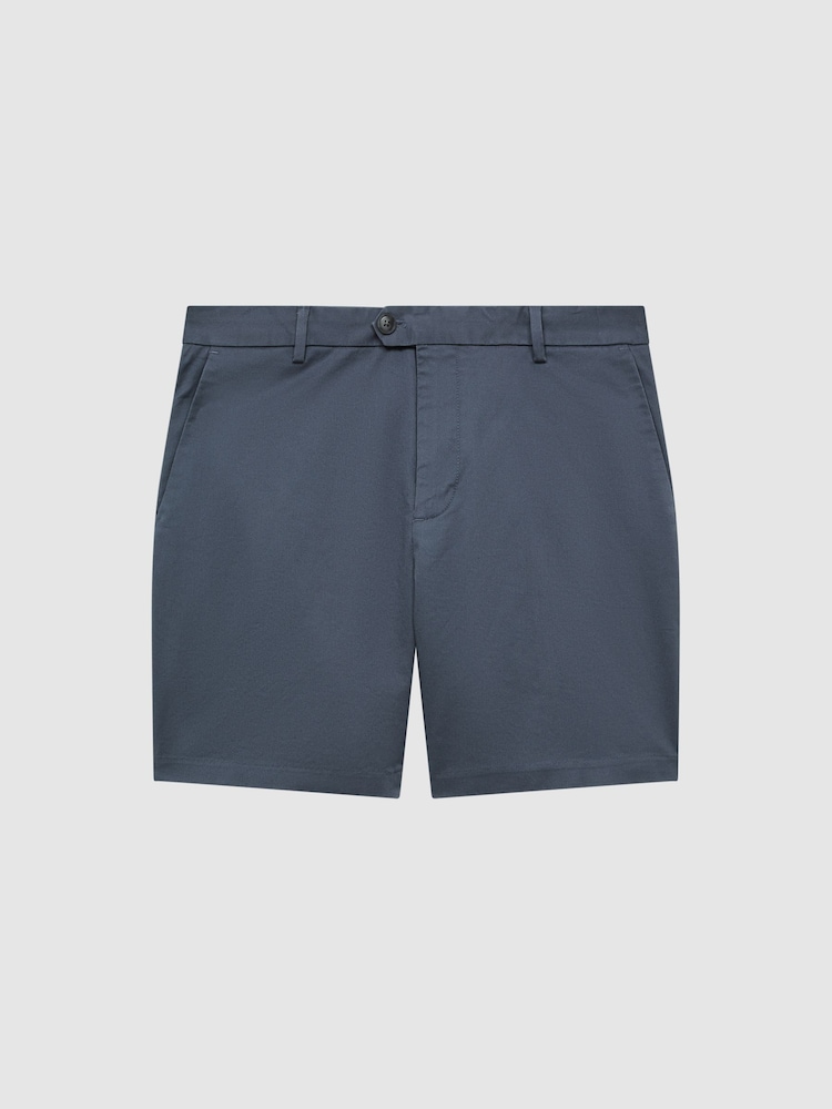 Reiss Airforce Blue Wicket S Short Length Casual Chino Shorts - Image 2 of 5 Reiss Airforce Blue Wicket S Short Length Casual Chino Shorts - Image 2 of 5