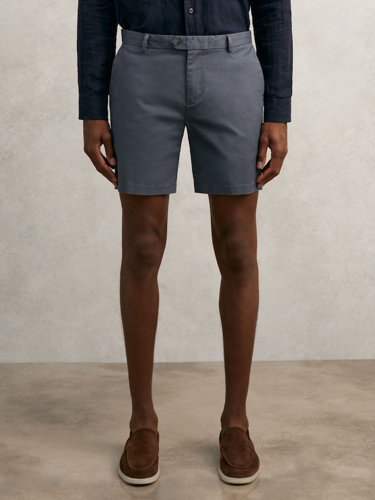 Reiss Airforce Blue Wicket S Short Length Casual Chino Shorts - Image 3 of 5