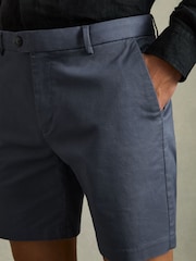 Reiss Airforce Blue Wicket S Short Length Casual Chino Shorts - Image 4 of 5