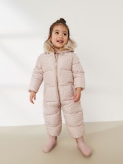 Pink Foil Star Shower Resistant Printed Snowsuit (3mths-7yrs) - Image 1 of 7