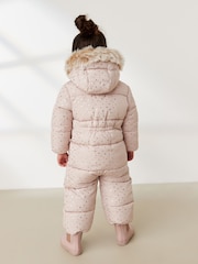 Pink Foil Star Shower Resistant Printed Snowsuit (3mths-7yrs) - Image 2 of 7