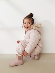 Pink Foil Star Shower Resistant Printed Snowsuit (3mths-7yrs) - Image 4 of 7