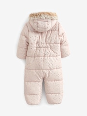 Pink Foil Star Shower Resistant Printed Snowsuit (3mths-7yrs) - Image 7 of 7