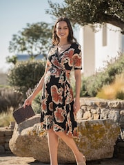 Seraphine Mock Wrap Front A-Line Maternity Dress - Image 1 of 6