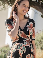 Seraphine Mock Wrap Front A-Line Maternity Dress - Image 5 of 6