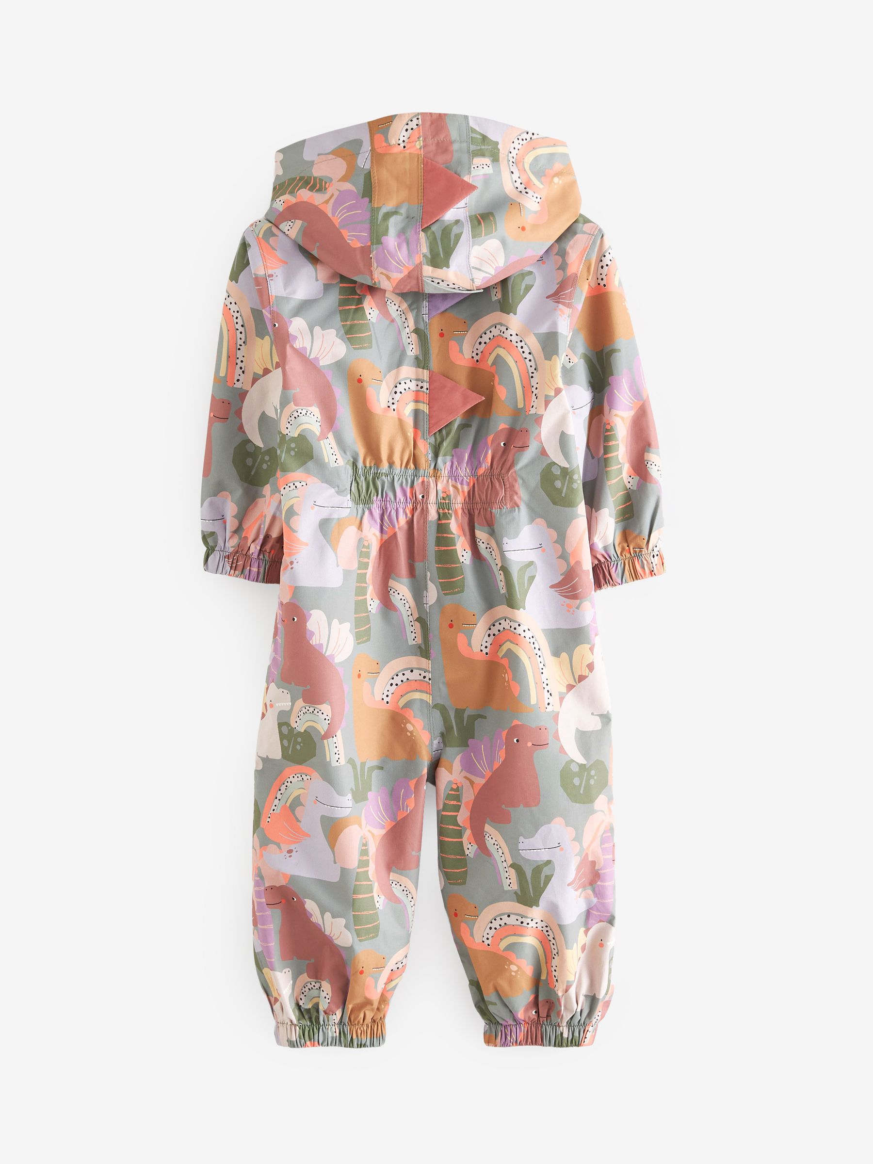 Buy Multi Dino Lightweight Waterproof Fleece Lined Character Printed Puddlesuit 3mths 7yrs from Next Luxembourg