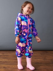 Mehrfarbig/Violett/Dino - Leichter, wasserfester Matschanzug mit Charaktermotiv und Fleecefutter (3 Monate bis 7 Jahre) - Bild 1 von 6