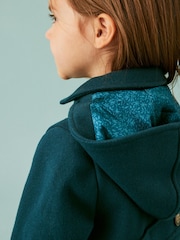 Teal Blue Wool Mix Coat (3mths-7yrs) - Image 4 of 9