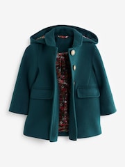 Teal Blue Wool Mix Coat (3mths-7yrs) - Image 7 of 9