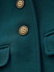 Teal Blue Wool Mix Coat (3mths-7yrs) - Image 9 of 9