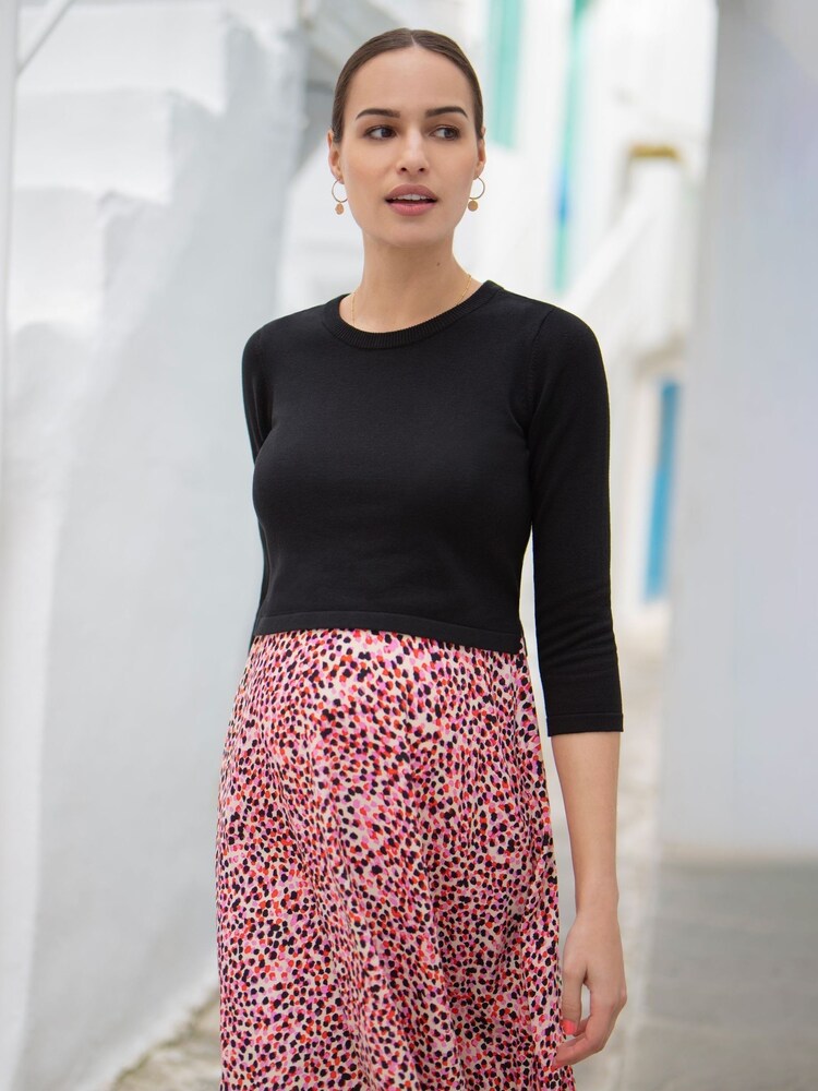 Seraphine Pink Dress With Detachable Knit Top And Woven Skirt - Image 3 of 8