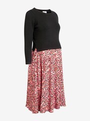 Seraphine Pink Dress With Detachable Knit Top And Woven Skirt - Image 7 of 8
