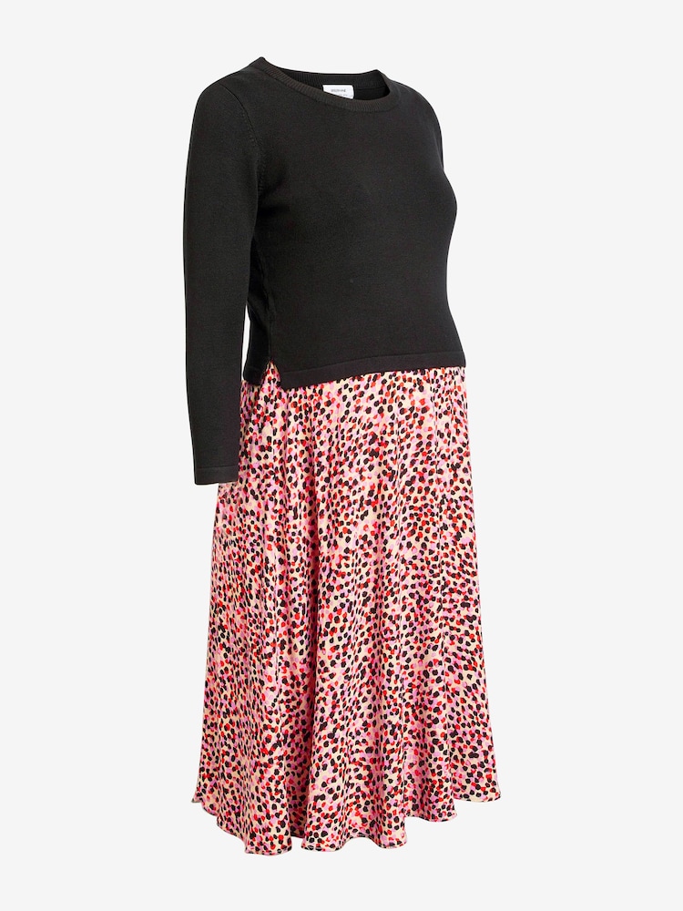 Seraphine Pink Dress With Detachable Knit Top And Woven Skirt - Image 7 of 8