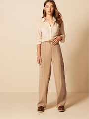 Stone Tailored Utility Cargo Straight Trousers - Image 1 of 5