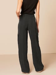 Black Tailored Utility Cargo Straight Trousers - Image 3 of 5