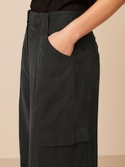 Black Tailored Utility Cargo Straight Trousers - Image 4 of 5