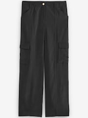 Black Tailored Utility Cargo Straight Trousers - Image 5 of 5