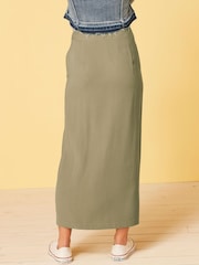 Green Tailored Utility Detail Midi Skirt - Image 3 of 5